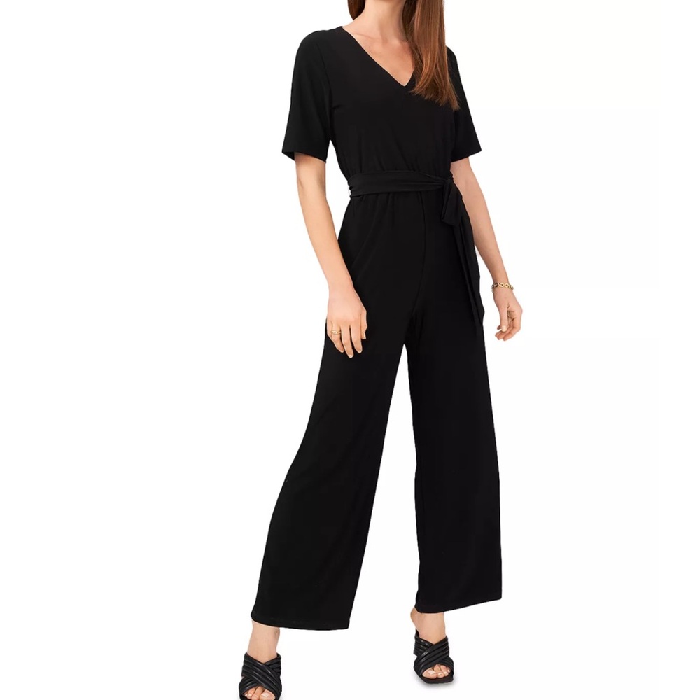 NWOT Vince Camuto Black V-neck Jumpsuit size small